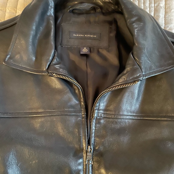 Leather jacket Banana Republic real leather - Picture 9 of 12